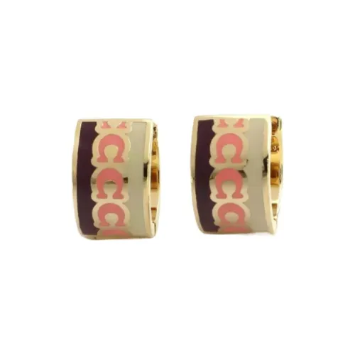 COACH Латунь с покрытием Эмаль Эмаль Серьги Женские Золото