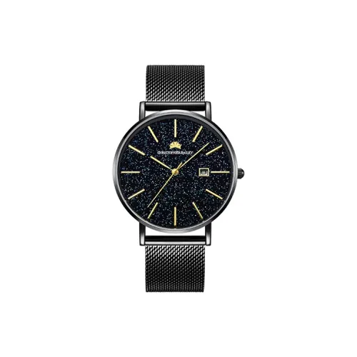 Corriberty Кварцевый механизм стальной ремешок мужские часы черный циферблат