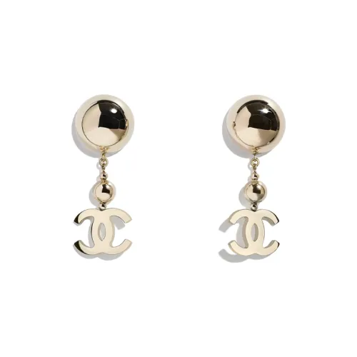 CHANEL Металлические Серьги Золотые Женские