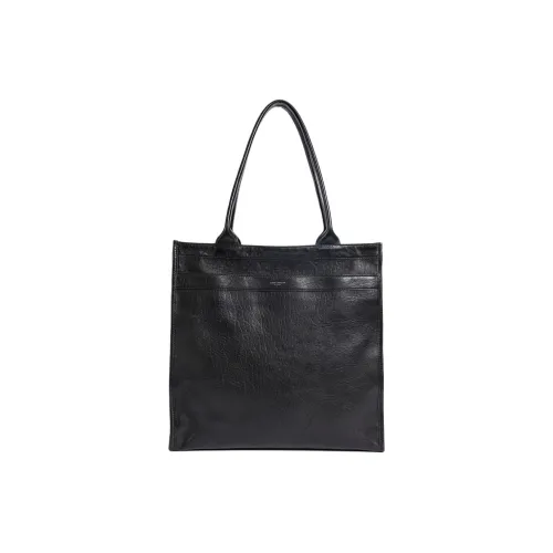 SAINT LAURENT Телячья кожа Тоут Сумка Сумка для покупок Сумка Мужская Черная