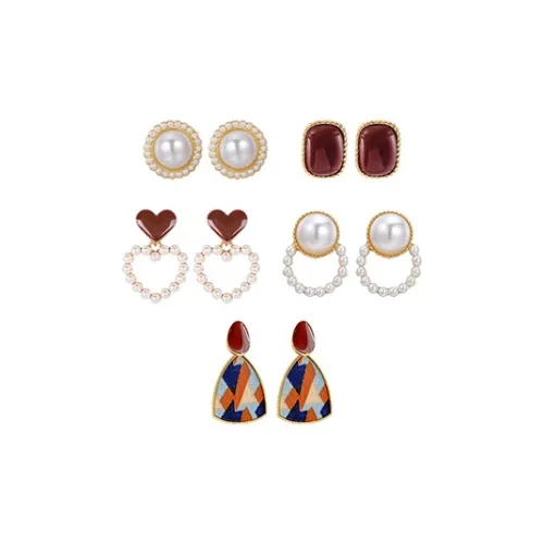 CHIMERA Искусственная жемчужина Серьги Женские Бордовый