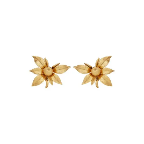 SAINT LAURENT Серьги из бронзы Золотой Женские