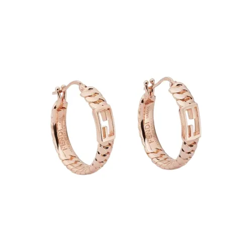 FENDI Brass Earrings Розово-золотые Женские