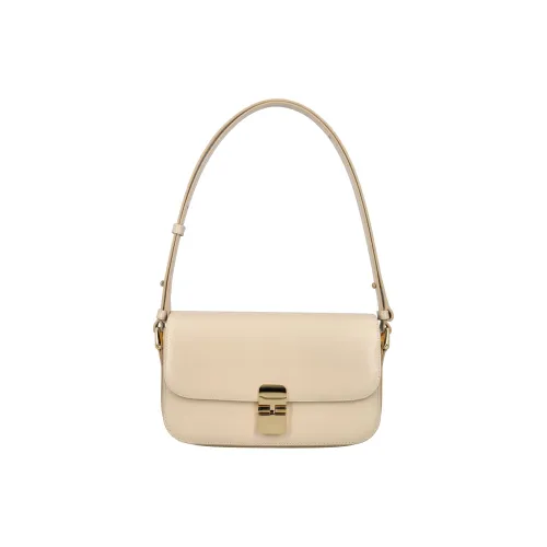 A.P.C Grace Гладкая кожа Сумка на плечо Женская Кремовая