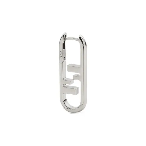 Fendi Brass Earrings Серебряный Мужской