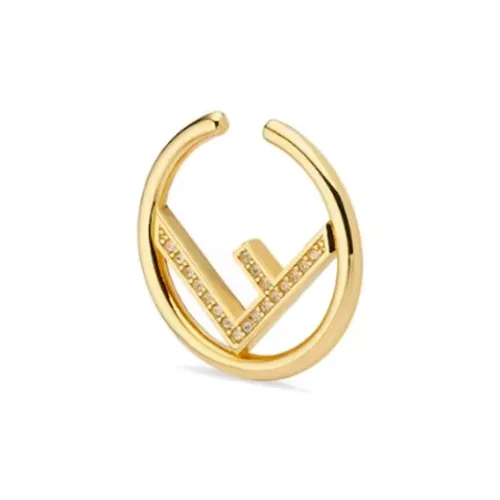 FENDI Кристальные Серьги Золотые Женские