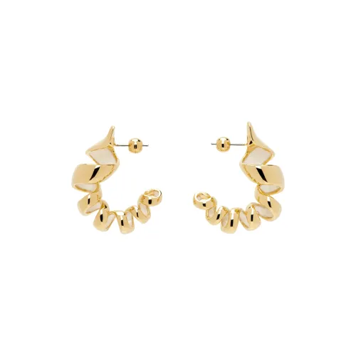 Серьги Lanvin из латуни с эмалевым покрытием женские золотые