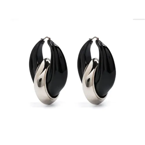 Alexander McQueen Серьги из бронзы Черный/серебристый Женские