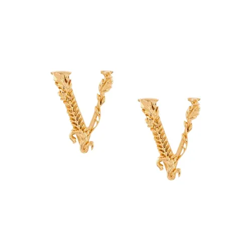 VERSACE Virtus Металлические Серьги Золотой Унисекс