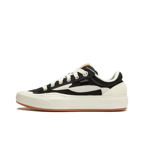 LiNing Wave S70 Low Top Скейтборд Кроссовки Мужские Черный Белый