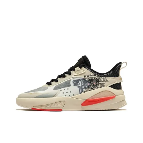 Erke Battery Panda 3,0 Амортизация Износостойкие Низкие Кроссовки для скейтбординга Мужские Теплый лен В Черном