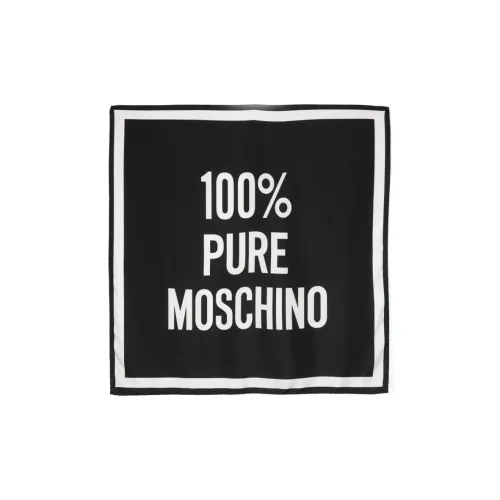 MOSCHINO Шелковые шарфы Женские Черный