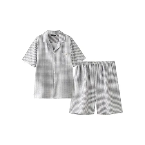 MEITENG Летний комплект мужской светло-серый