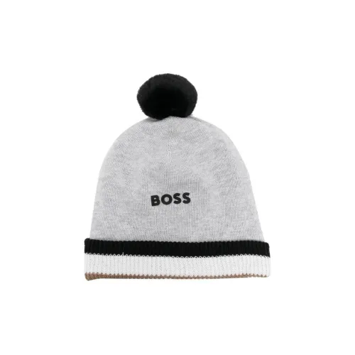 BOSS Полиэстер Эластан Хлопок Шапки-бини Детские Серые