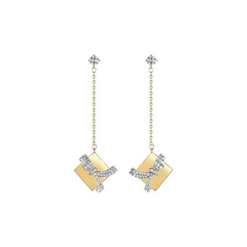 Glam Ever Серьги с покрытием из серебра/золото, покрытие из золота, женские