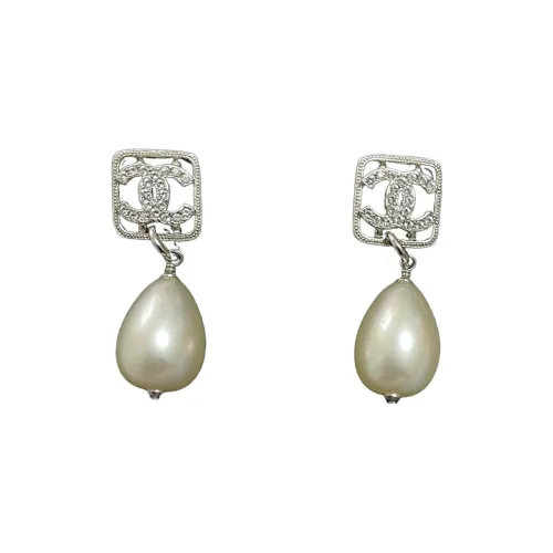CHANEL Серьги Silver White Женские