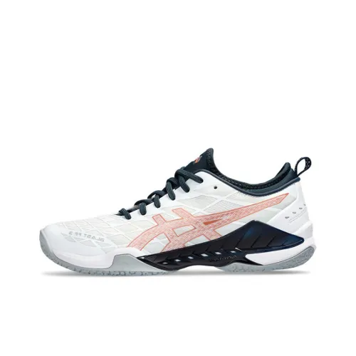 Asics Blast FF 3 Low Топ Бадминтонная Обувь Мужская Белая Оранжевая