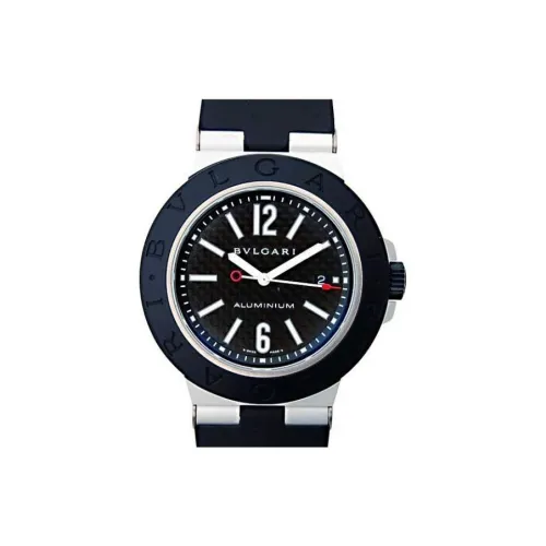 BVLGARI DIAGONO Collection Мужские часы Автоматический механический механизм Резиновый ремешок 44 мм Черный циферблат