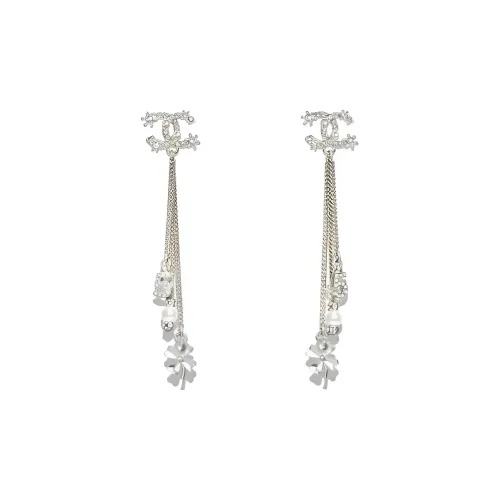 CHANEL Металлические Серьги Серебряные Женские