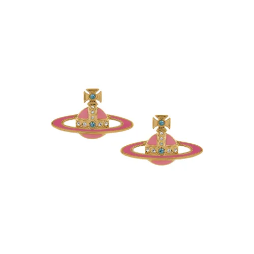 Vivienne Westwood Кристальные серьги женские золотые