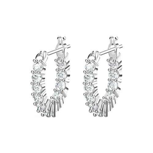 Swarovski Искусственный Кристалл Серьги с Покрытием Родий Женские