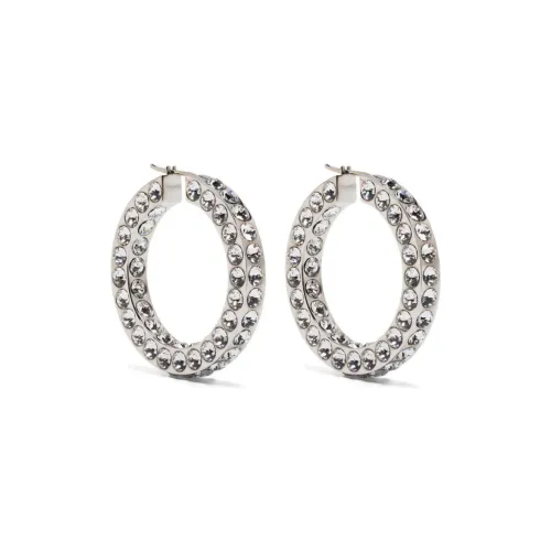 AMINA MUADDI Латунь Стекло Серьги Женские Серебристые