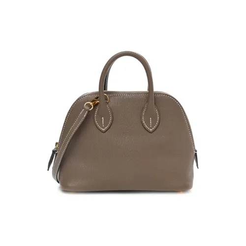 HERMES Bolide Evercolor Телячья кожа Сумка для боулинга Сумка Сумка через плечо Сумка через плечо Мини Женская 18 этуп слоново-серый