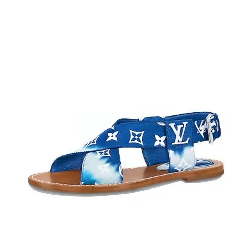 LOUIS VUITTON Palma LOUIS VUITTON One Ремень Сандалии Женские Синий