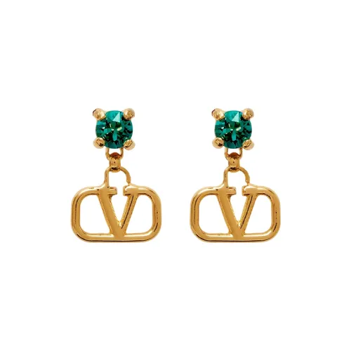 Valentino Brass Earrings Изумрудно-зеленый Женские