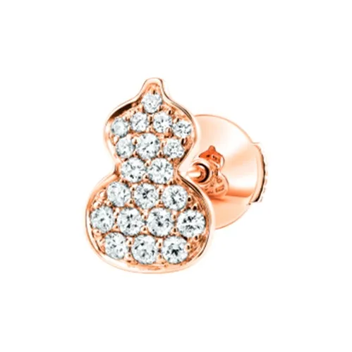 Qeelin Petite Wulu Серьги Розово-золотые Женские
