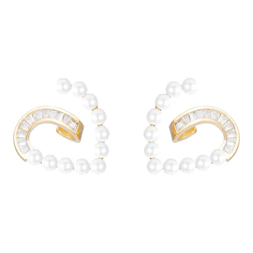 Anxious Серьги с цирконием женские золотые