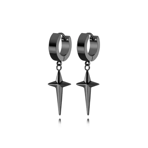 MUYAN Титановые стальные крестовые серьги-кольца унисекс