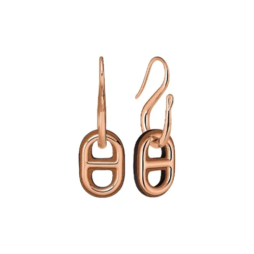 HERMES O'Maillon Телячья кожа Серьги Золотой Женские