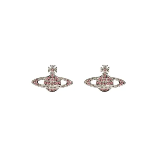 Вивьен Вествуд Logo Plaque Studded Brass Earrings Женские