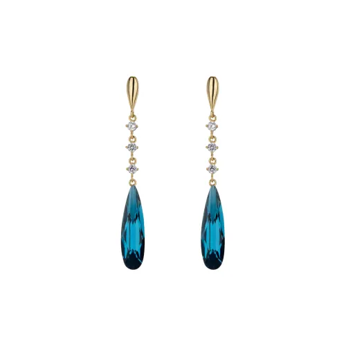 QLADY Серьги с синтетическим кубическим цирконием женские