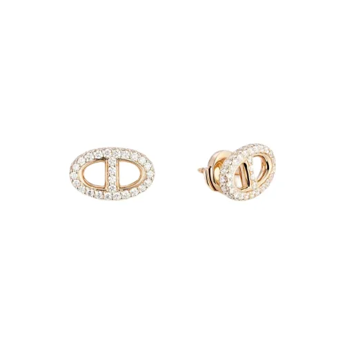 HERMES Farandole Серьги Розово-золотые Женские