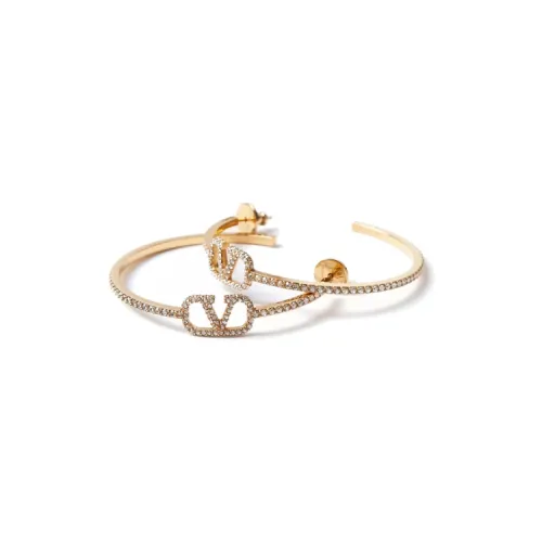 Valentino Металл Кристалл Серьги Женские Золото