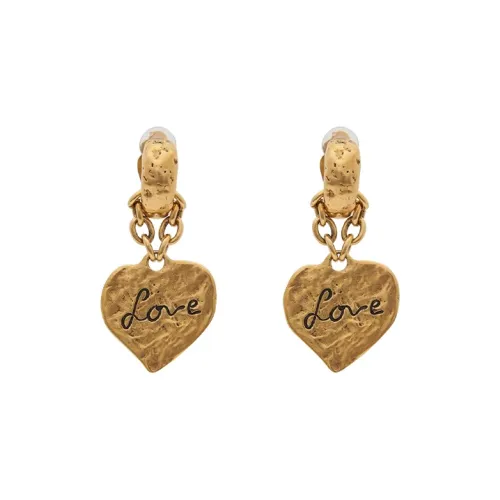 SAINT LAURENT Серьги из бронзы Золотой Женские