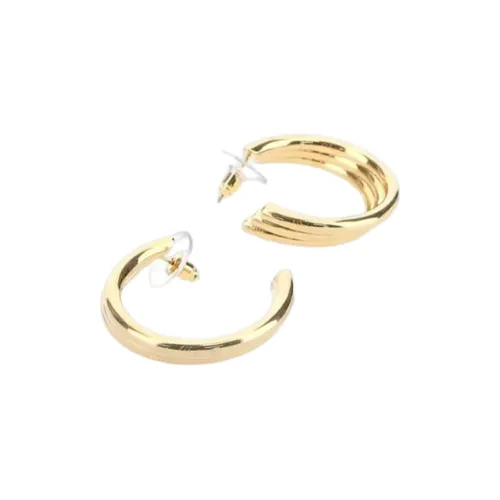 SAINT LAURENT Серьги из бронзы Желтые Унисекс