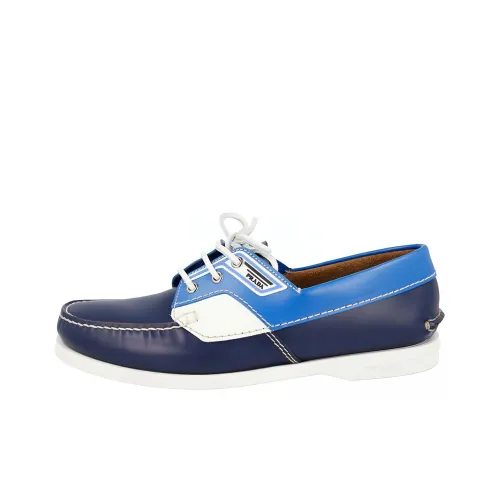 PRADA Лоферы Мужские Морской Синий