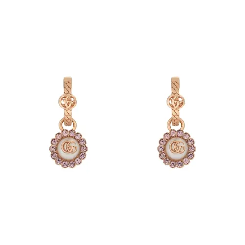 GUCCI Металлические серьги розово-золотого цвета, женские