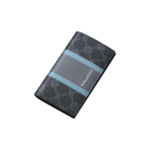 WilliamPOLO PVC Кошелек Картхолдер Стандартный Мужской Серый Синий