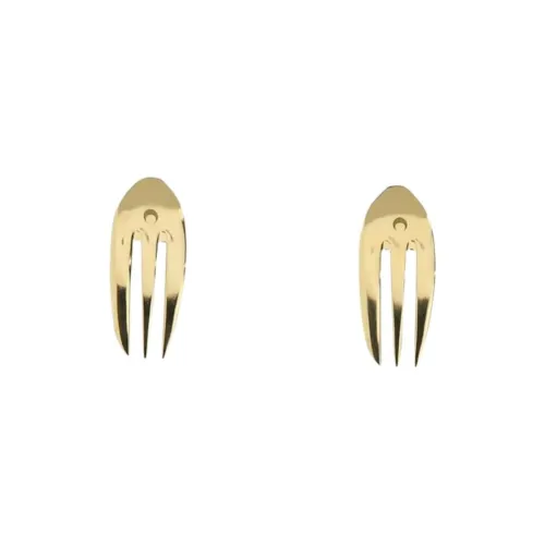 Marine Serre Brass Earrings Золотой Унисекс