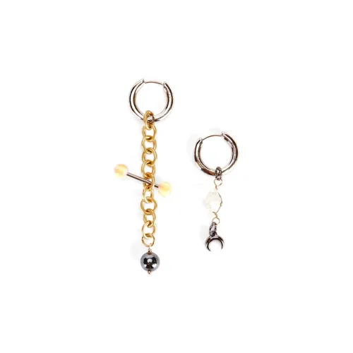Marine Serre Brass Earrings Золотой Женские
