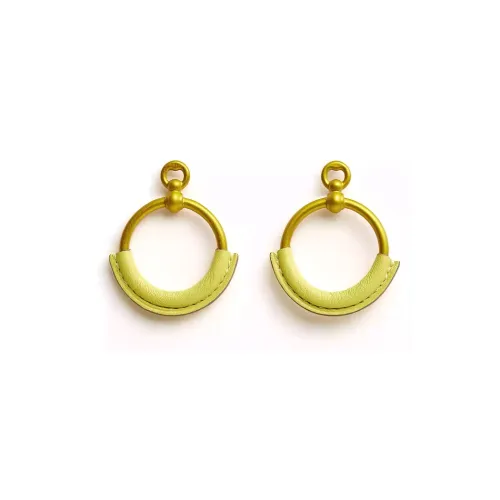 Серьги HERMES из алюминиевого сплава женские золотые