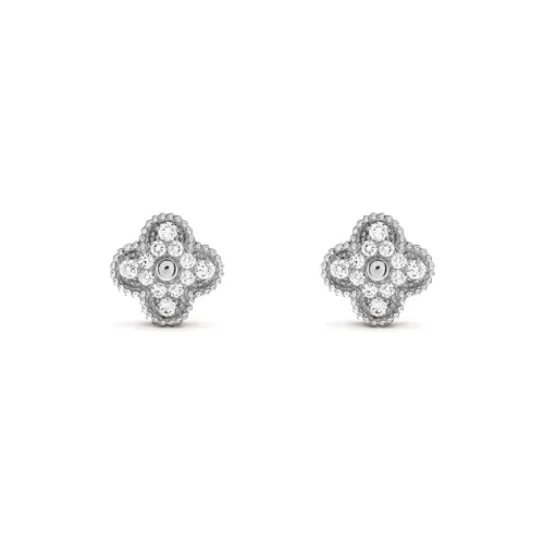 Серьги Van Cleef Arpels белый золото унисекс