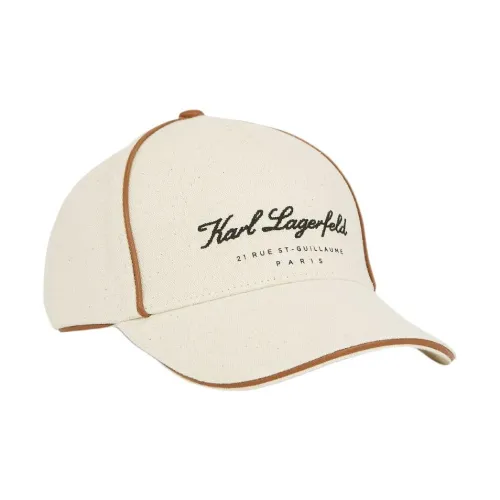 Karl Lagerfeld Хлопковые кепки Женские Бежевые