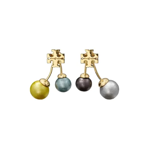 TORY BURCH Серьги из ткани женские золотые