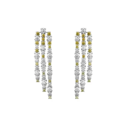 Серьги Cartier 18K Белое золото Женские Серебро