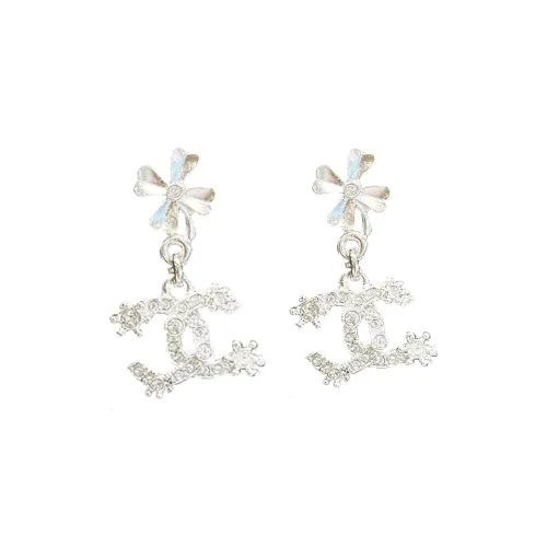 CHANEL Металлические Серьги Серебряные Женские